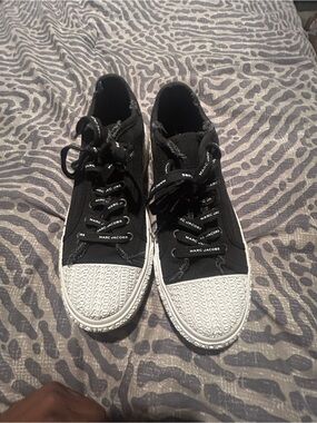 Marc Jacobs White Sneakers with Yellow Soles